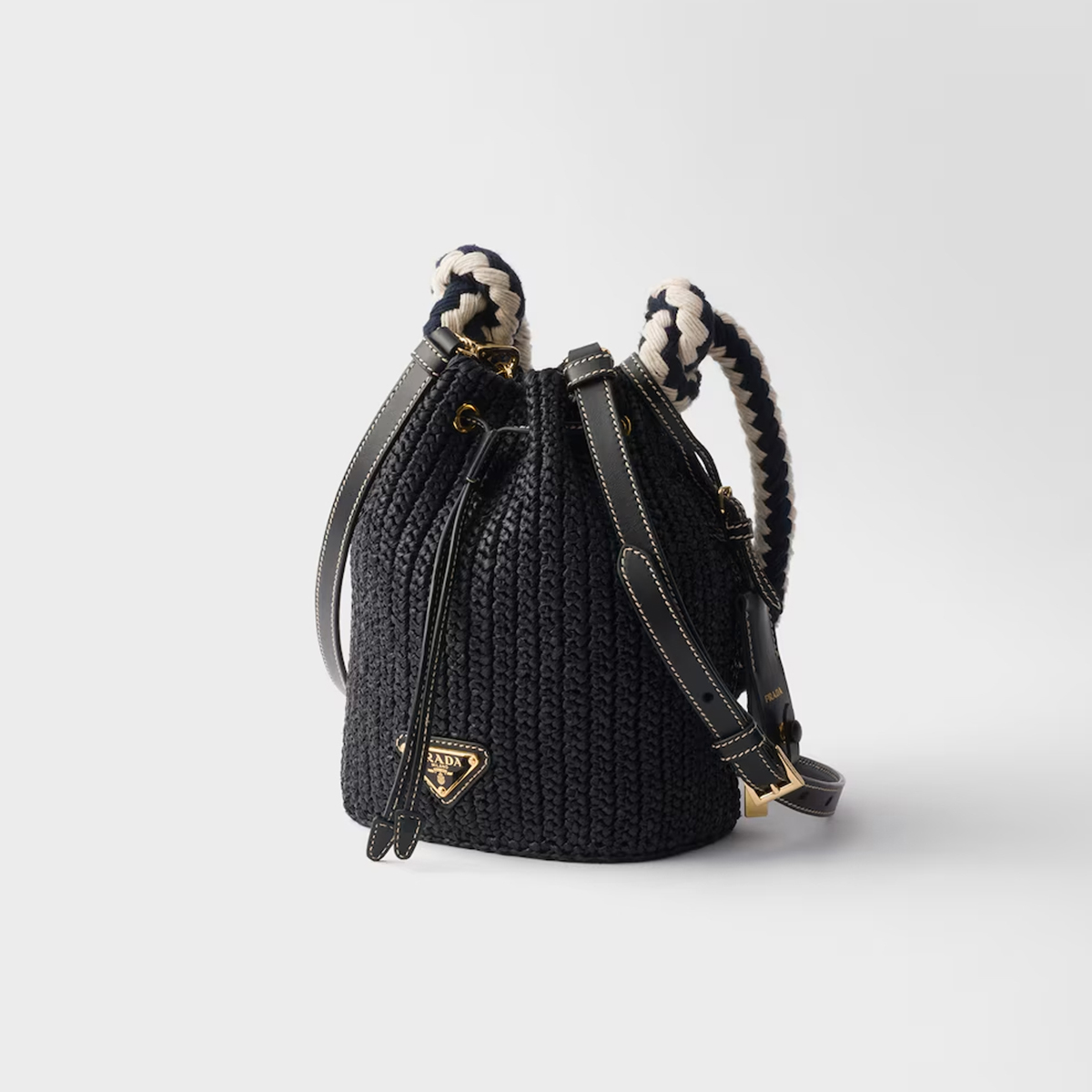 Prada Crochet mini bucket bag