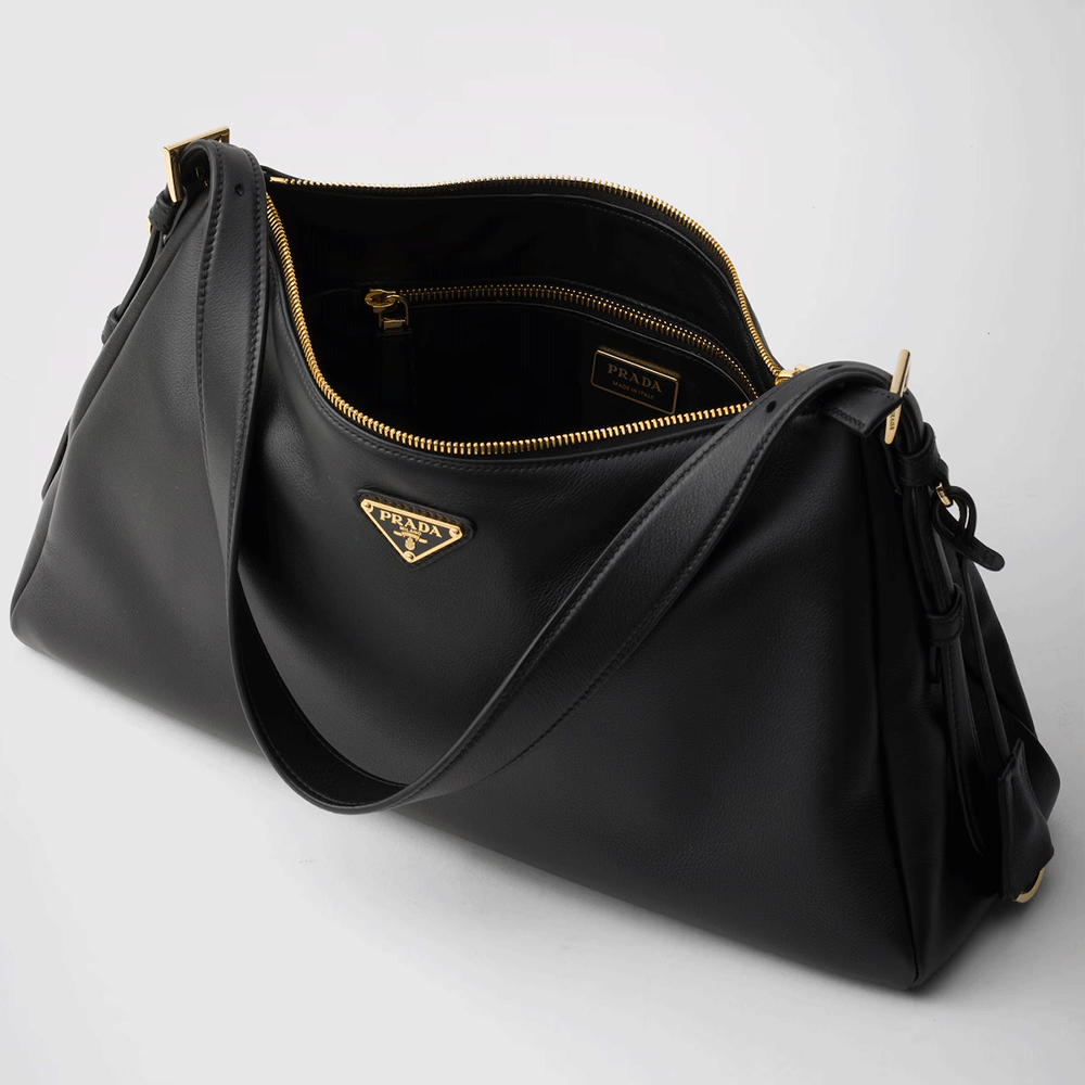 Prada Aimée large leather shoulder bag