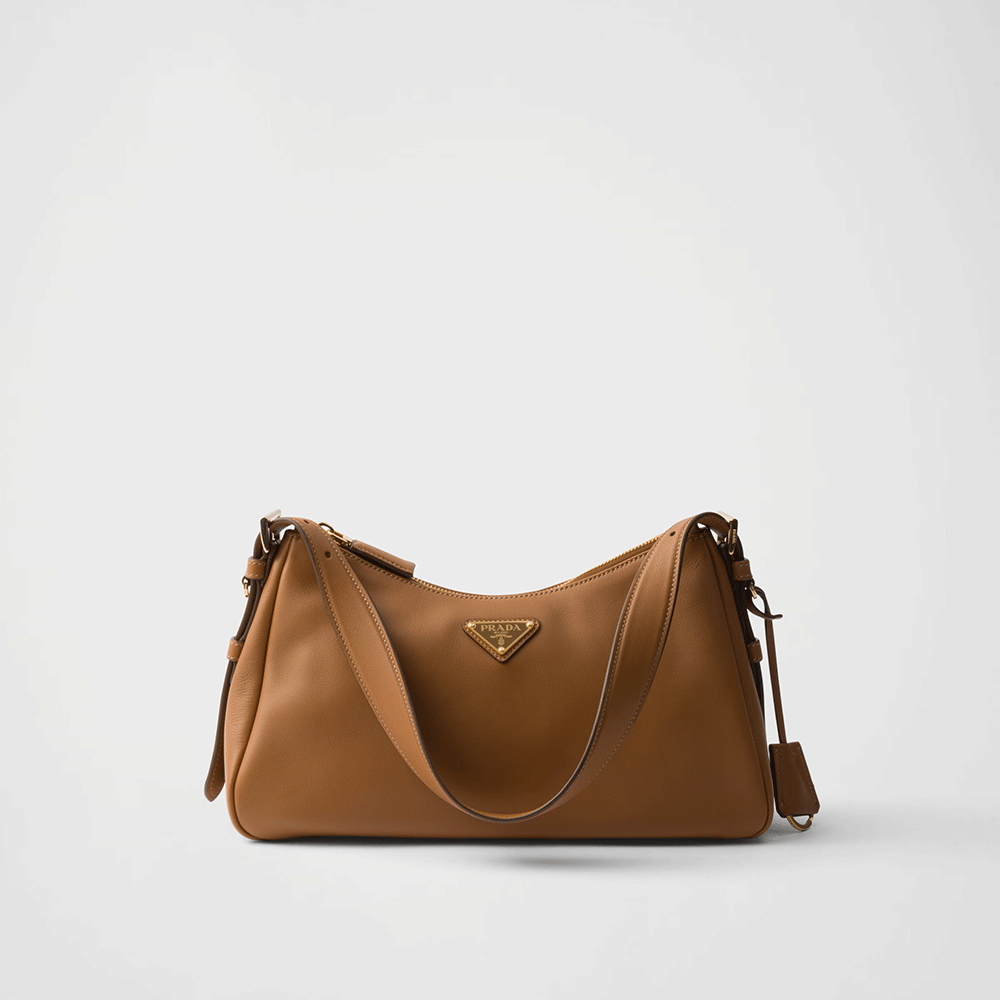 Prada Aimée large leather shoulder bag