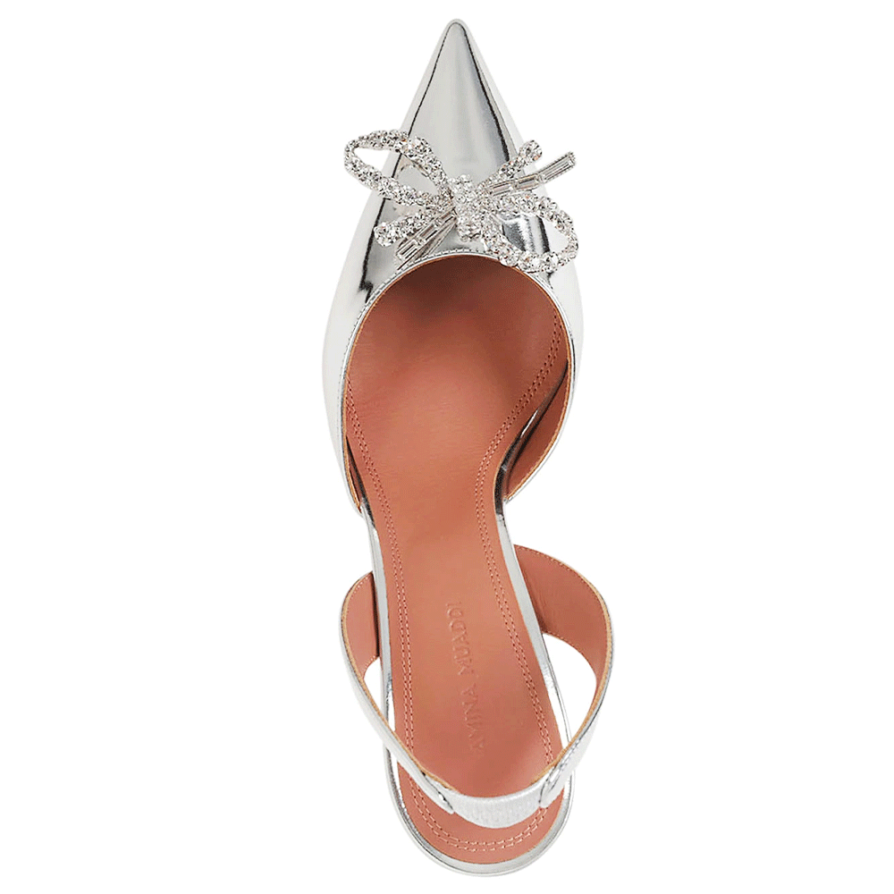 Amina Muaddi Rosie Bow-decorated pointed toe high heels