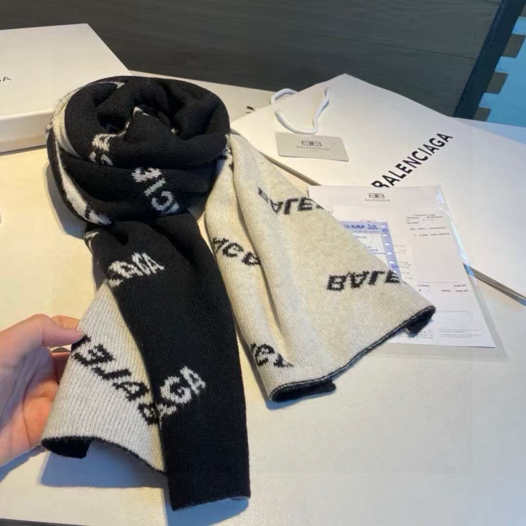 Balenciaga Lambskin double-sided scarf