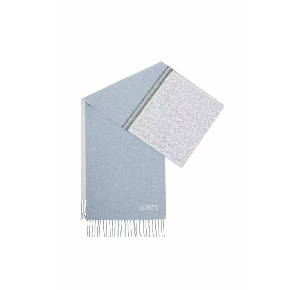 Loewe Cashmere and wool blend jacquard scarf