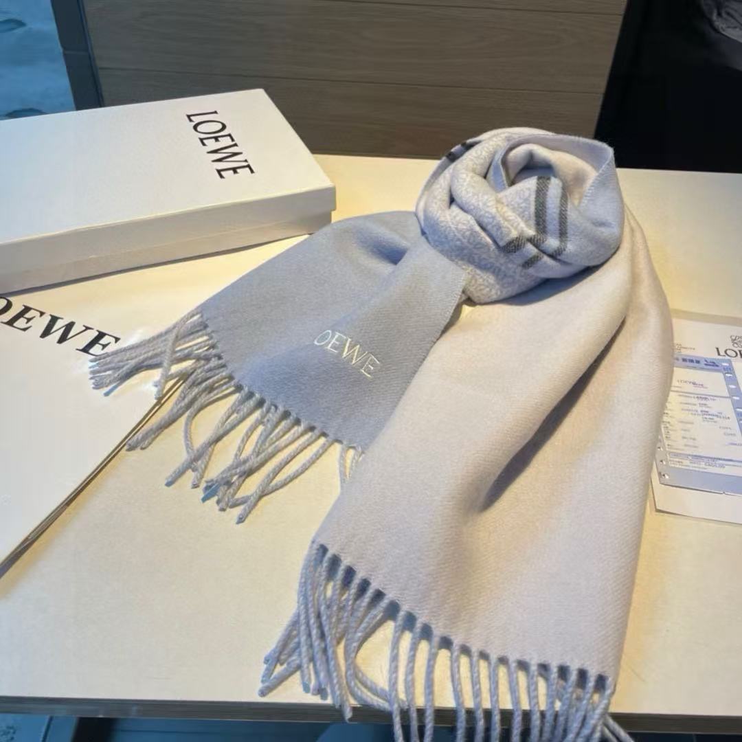 Loewe Cashmere and wool blend jacquard scarf