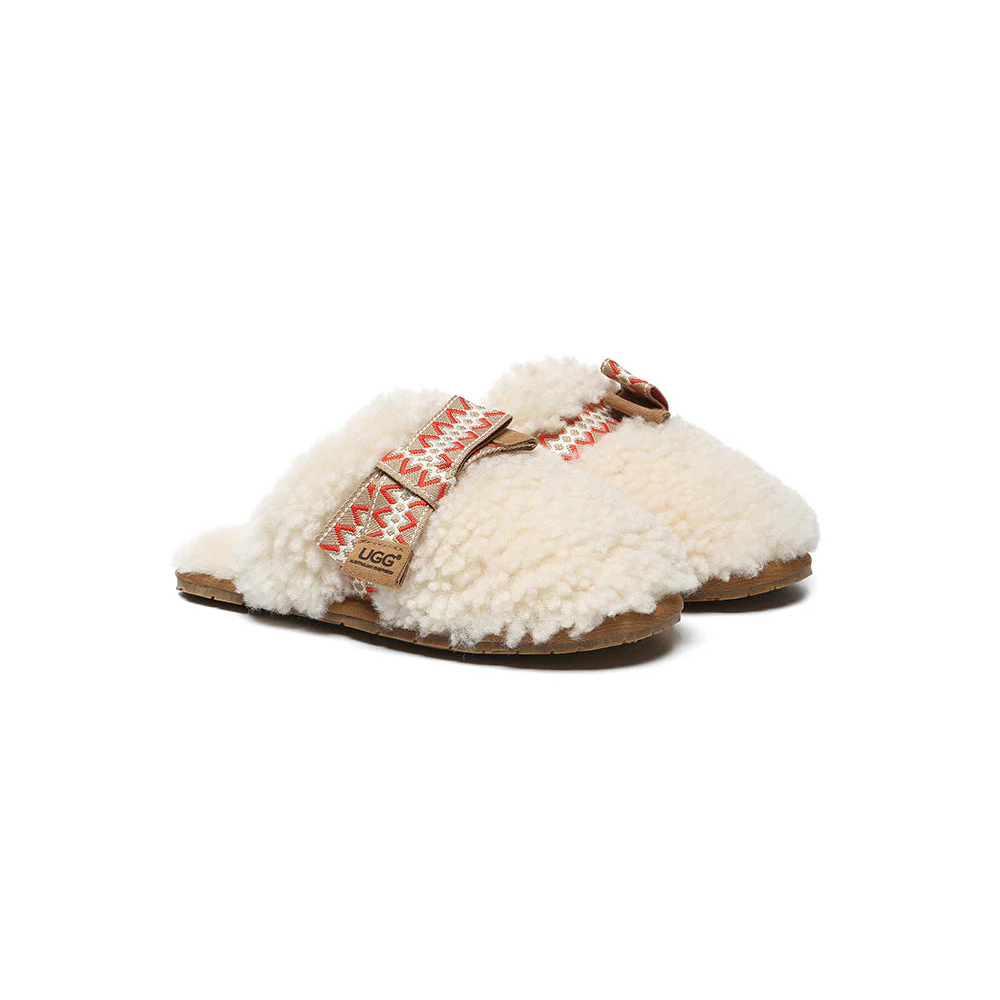 UGG Sheep Wool Bowknot Cecil Slippers