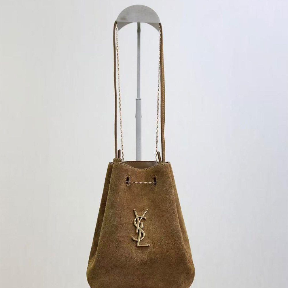 Saint Laurent POCHON Suede Handbag