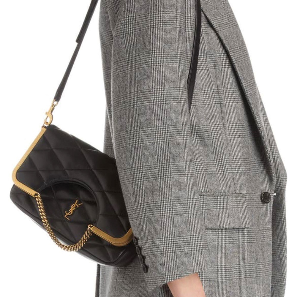 Saint Laurent 87 Sheepskin Metal Flap Bag