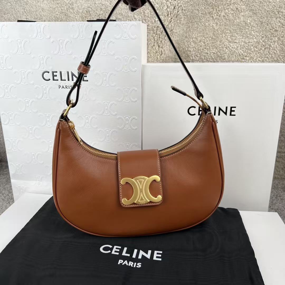 Celine Medium Ava Triomphe Bag In Smooth Calfskin