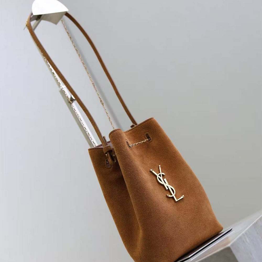 Saint Laurent POCHON Suede Handbag