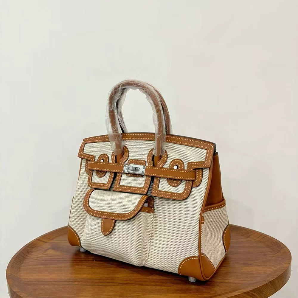 Hermès Birkin Cargo 25 Canvas Swift Bag Palladium Hardware