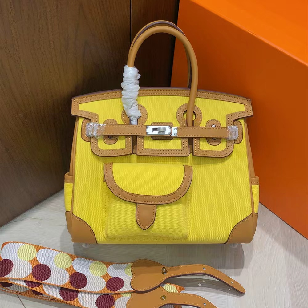 Hermès Birkin Cargo 25 Canvas Swift Bag Palladium Hardware