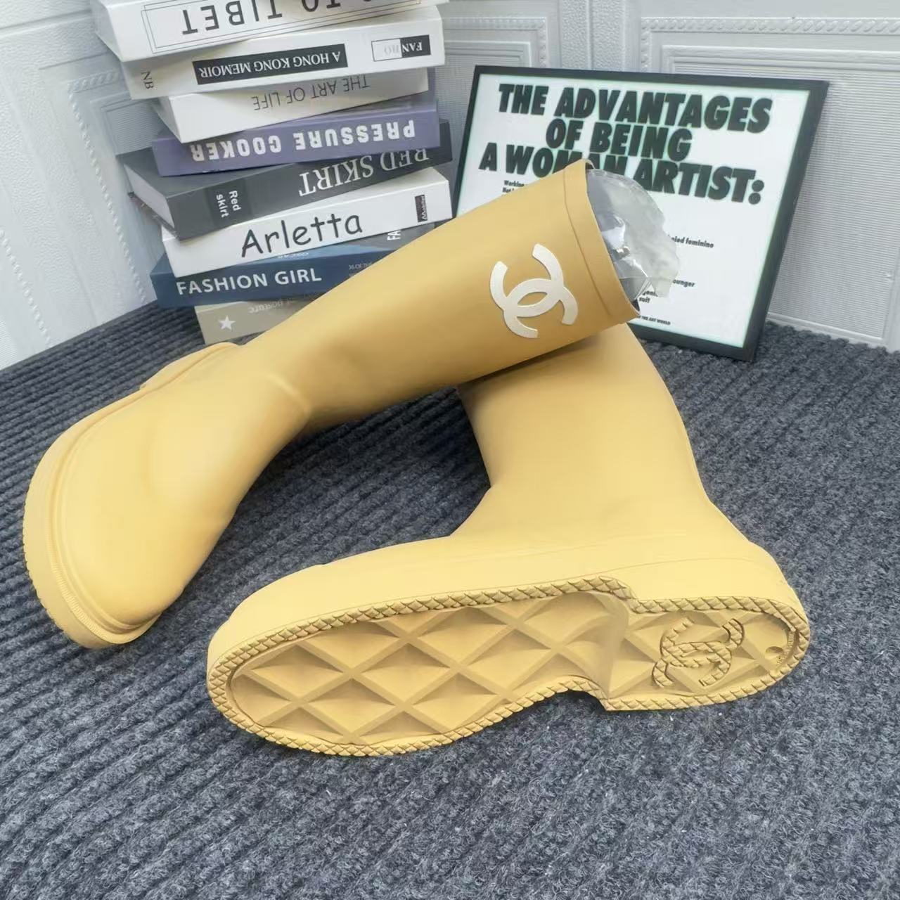 Chanel Rain Boots