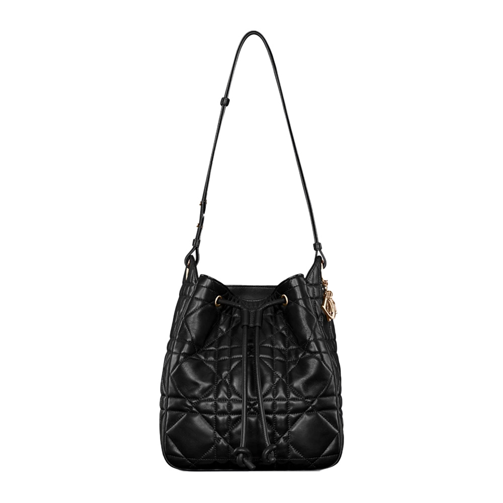 Dior Medium D-Motion Bag Macrocannage Lambskin