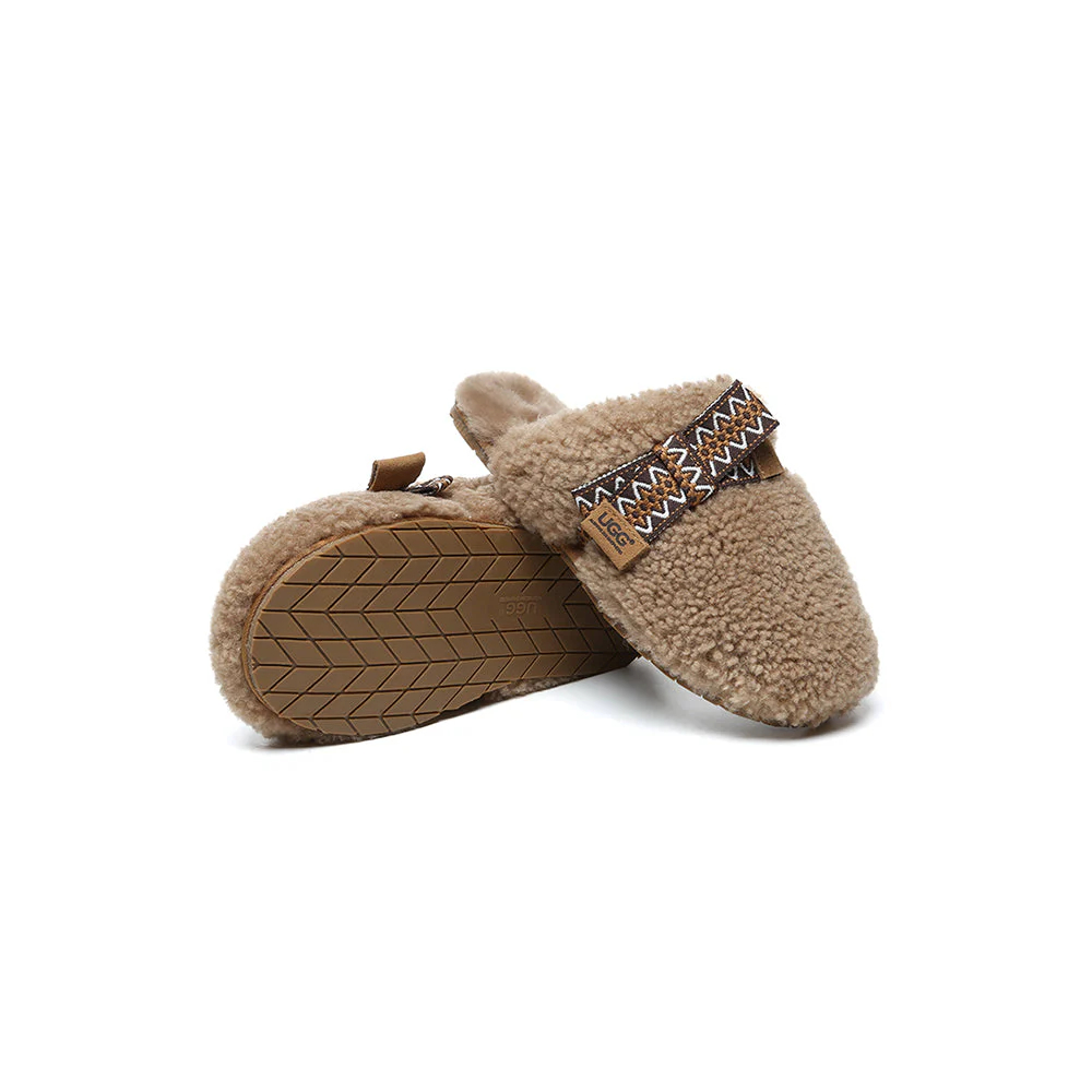 UGG Sheep Wool Bowknot Cecil Slippers
