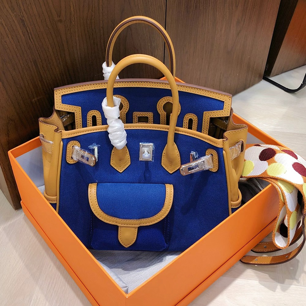 Hermès Birkin Cargo 25 Canvas Swift Bag Palladium Hardware