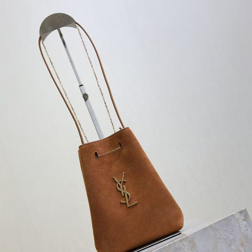 Saint Laurent POCHON Suede Handbag