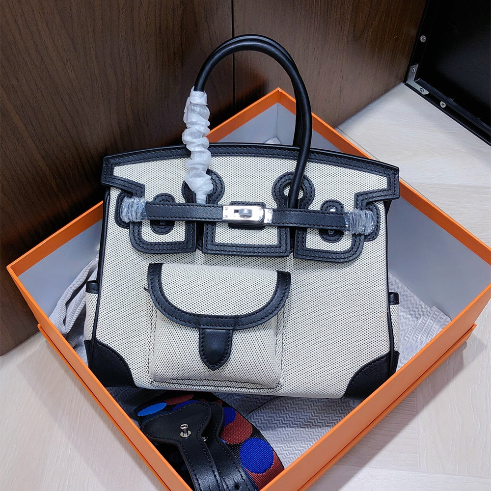 Hermès Birkin Cargo 25 Canvas Swift Bag Palladium Hardware