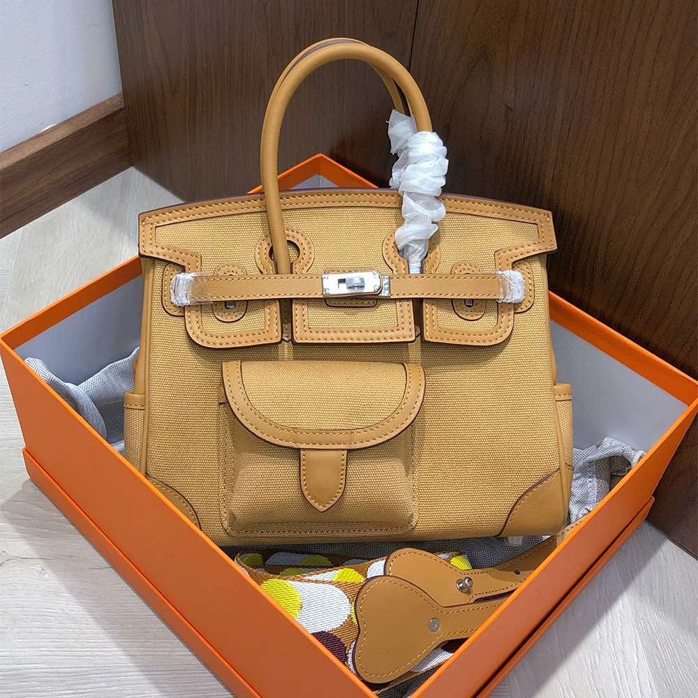 Hermès Birkin Cargo 25 Canvas Swift Bag Palladium Hardware