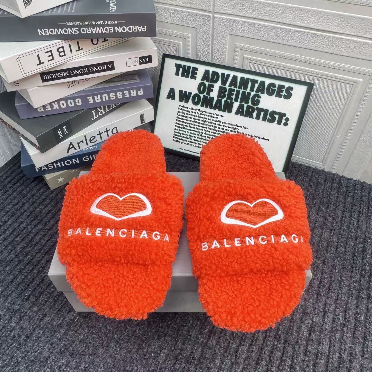 Balenciaga Fluffy Slippers
