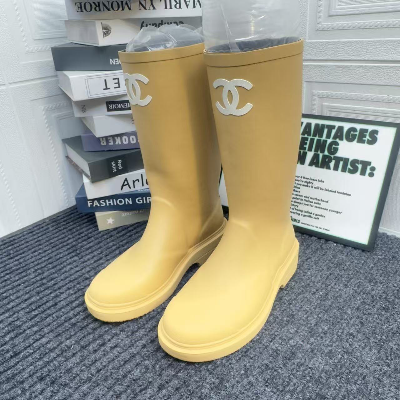 Chanel Rain Boots