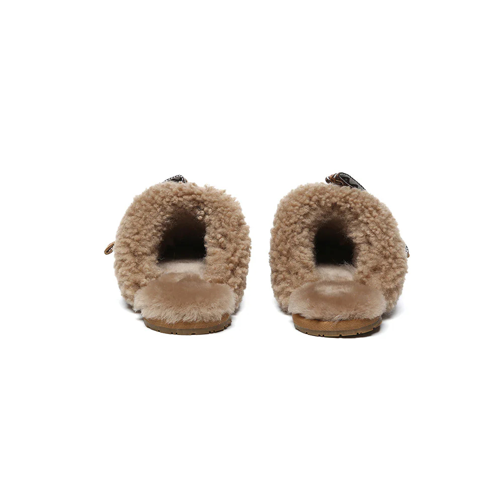 UGG Sheep Wool Bowknot Cecil Slippers