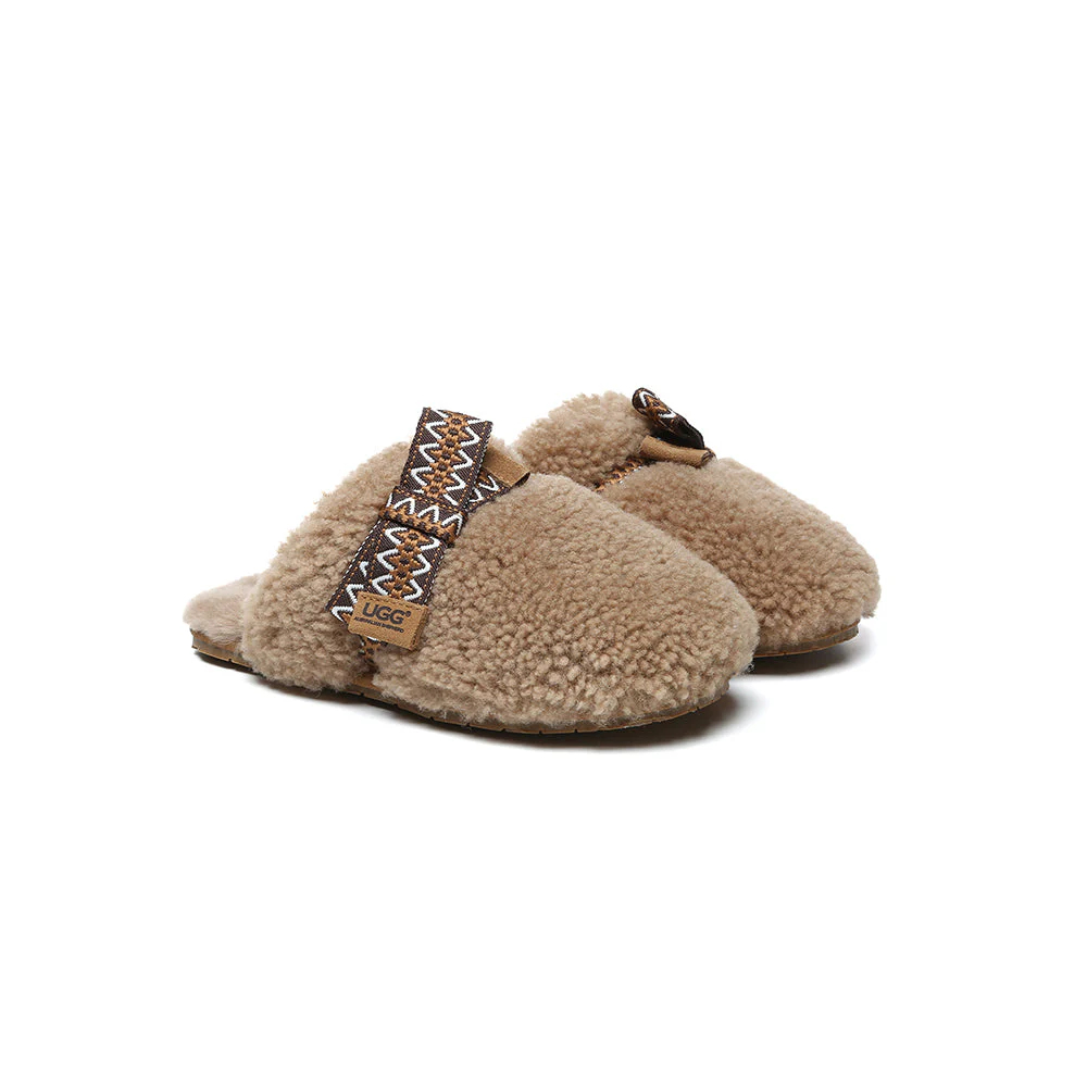 UGG Sheep Wool Bowknot Cecil Slippers