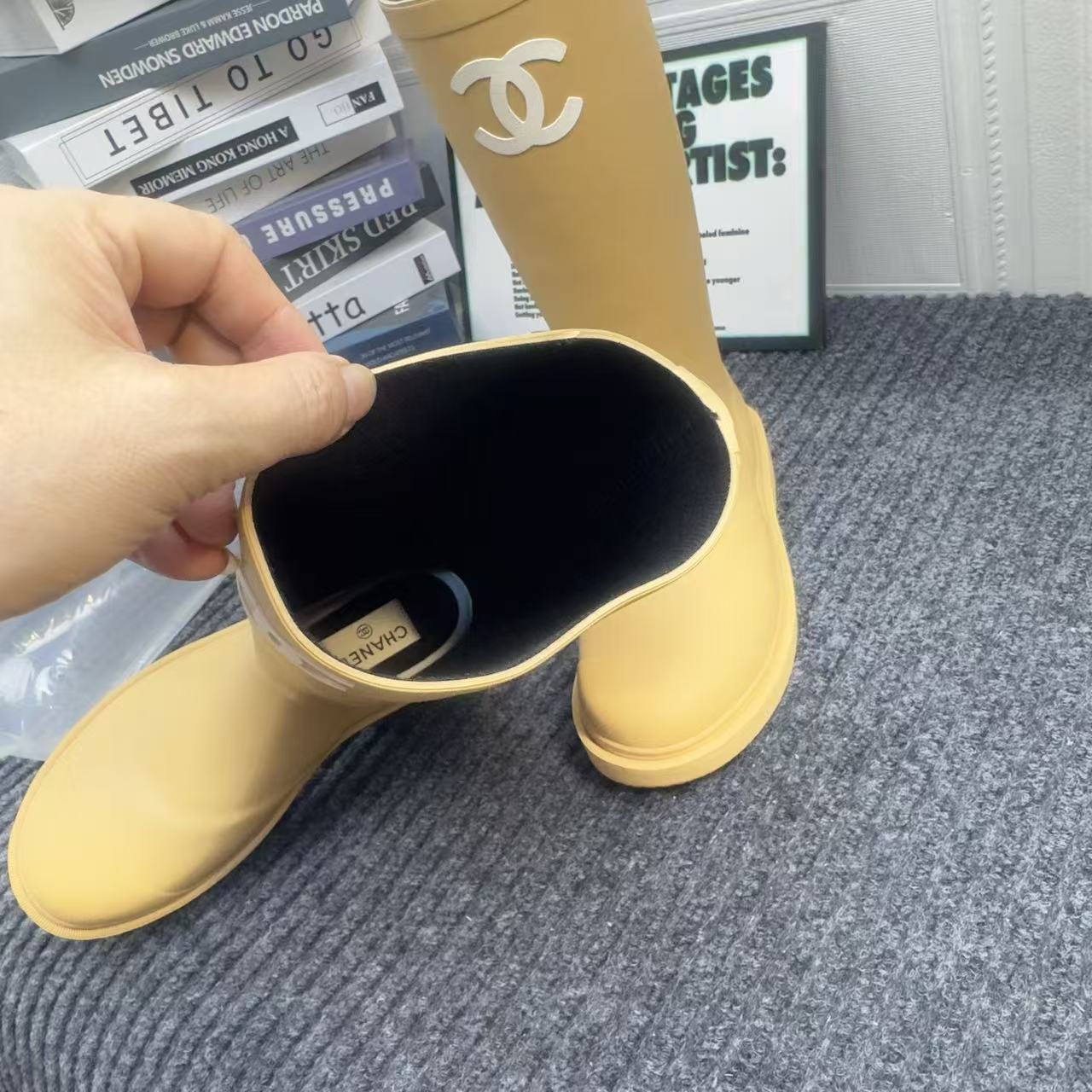 Chanel Rain Boots