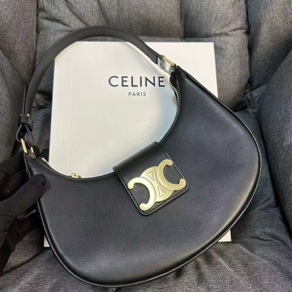 Celine Medium Ava Triomphe Bag In Smooth Calfskin