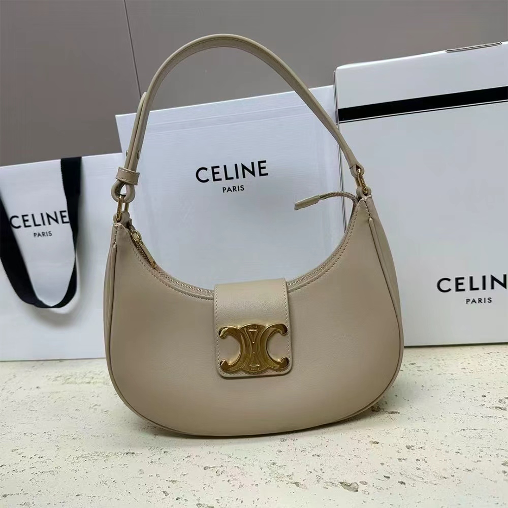 Celine Medium Ava Triomphe Bag In Smooth Calfskin