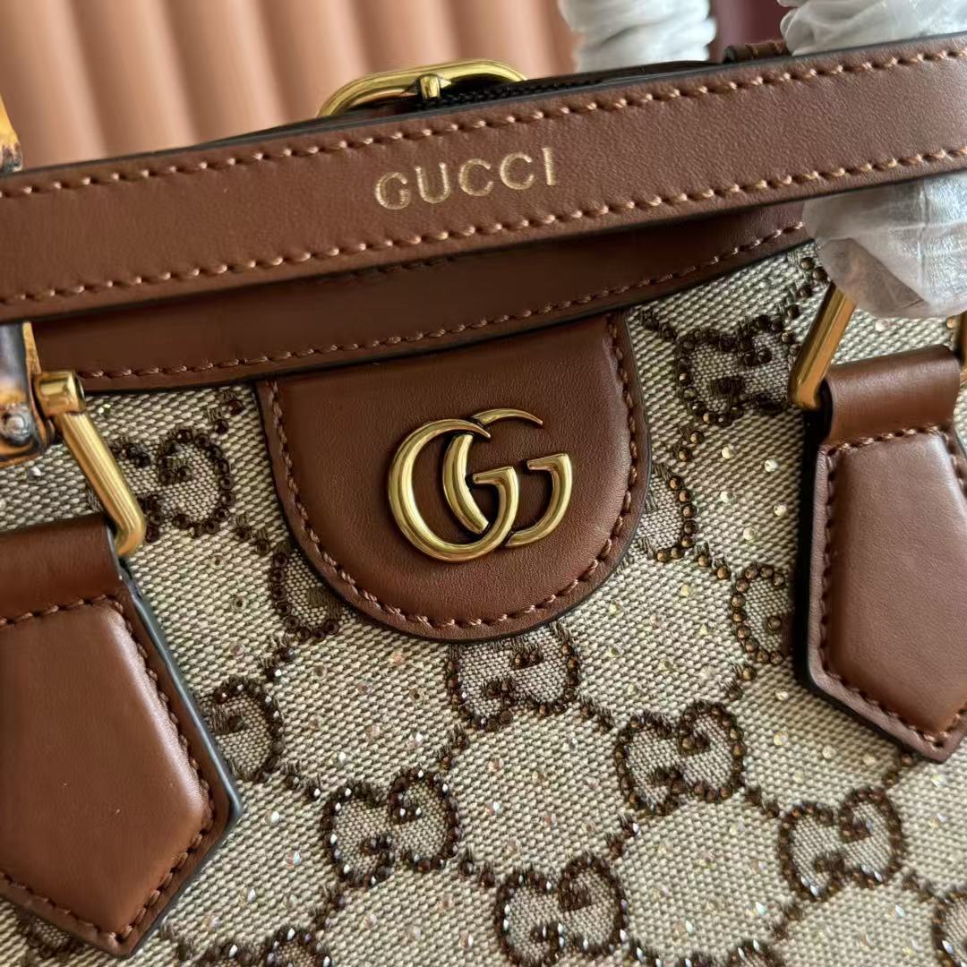 Gucci Diana crystals small tote bag (Replica)