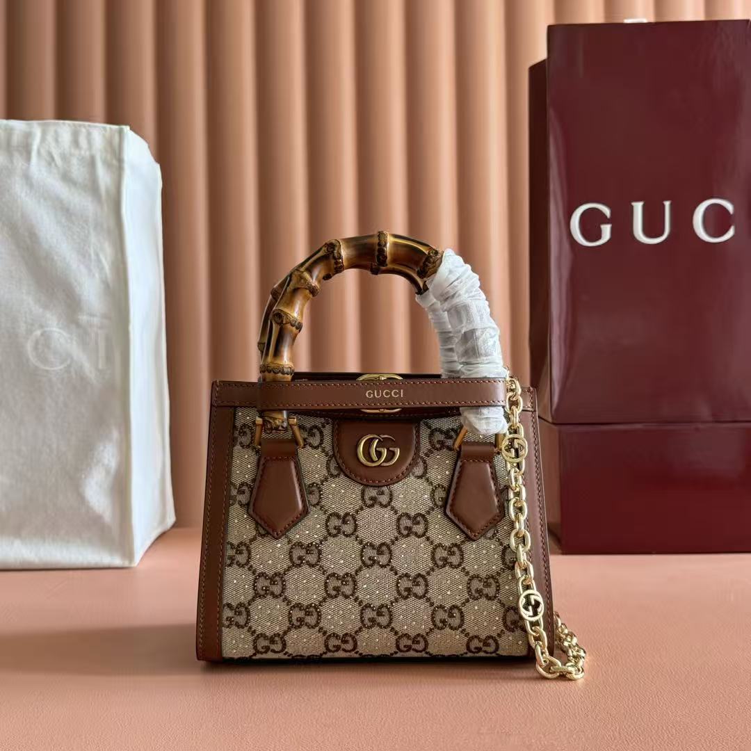 Gucci Diana crystals small tote bag (Replica)
