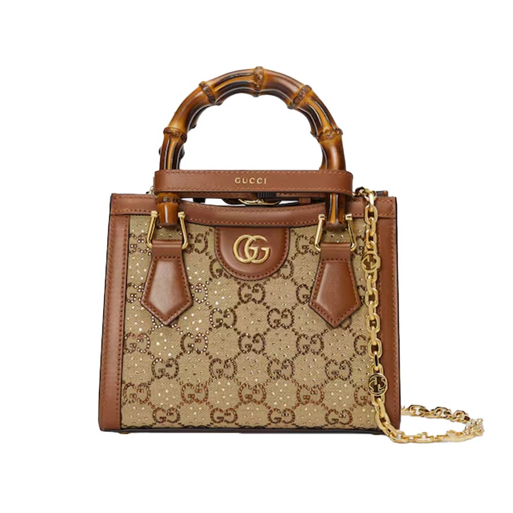 Gucci Diana crystals small tote bag (Replica)