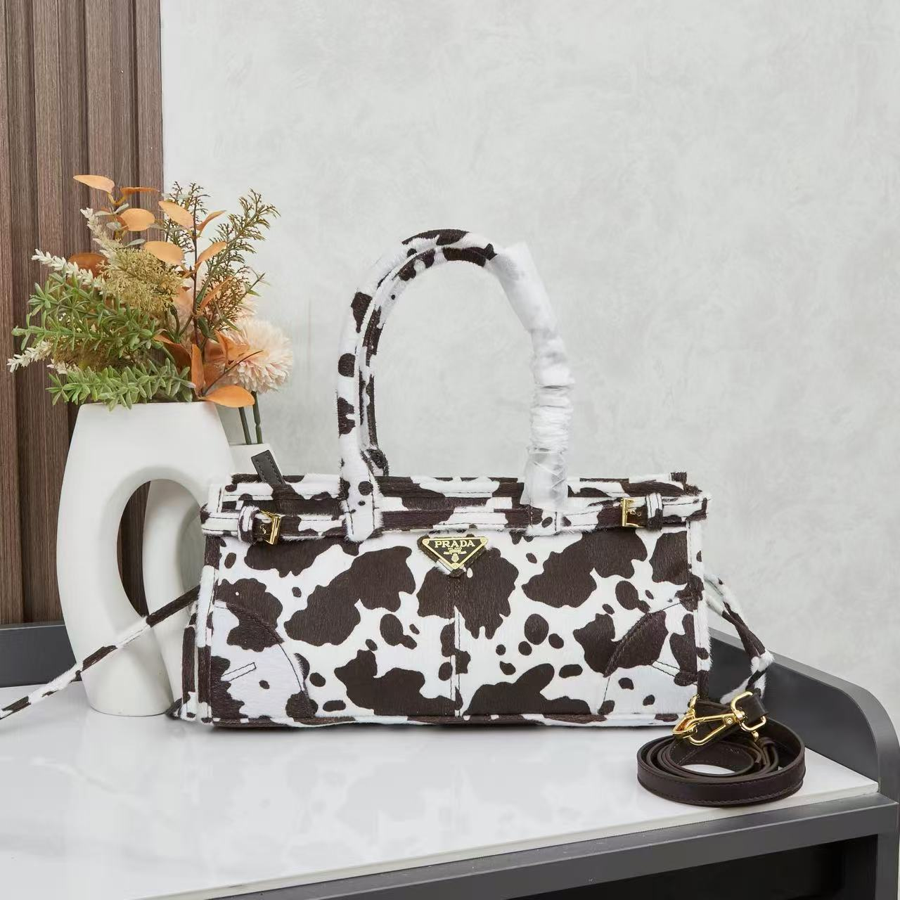 Prada Bonnie mini printed leather handbag (Replica)