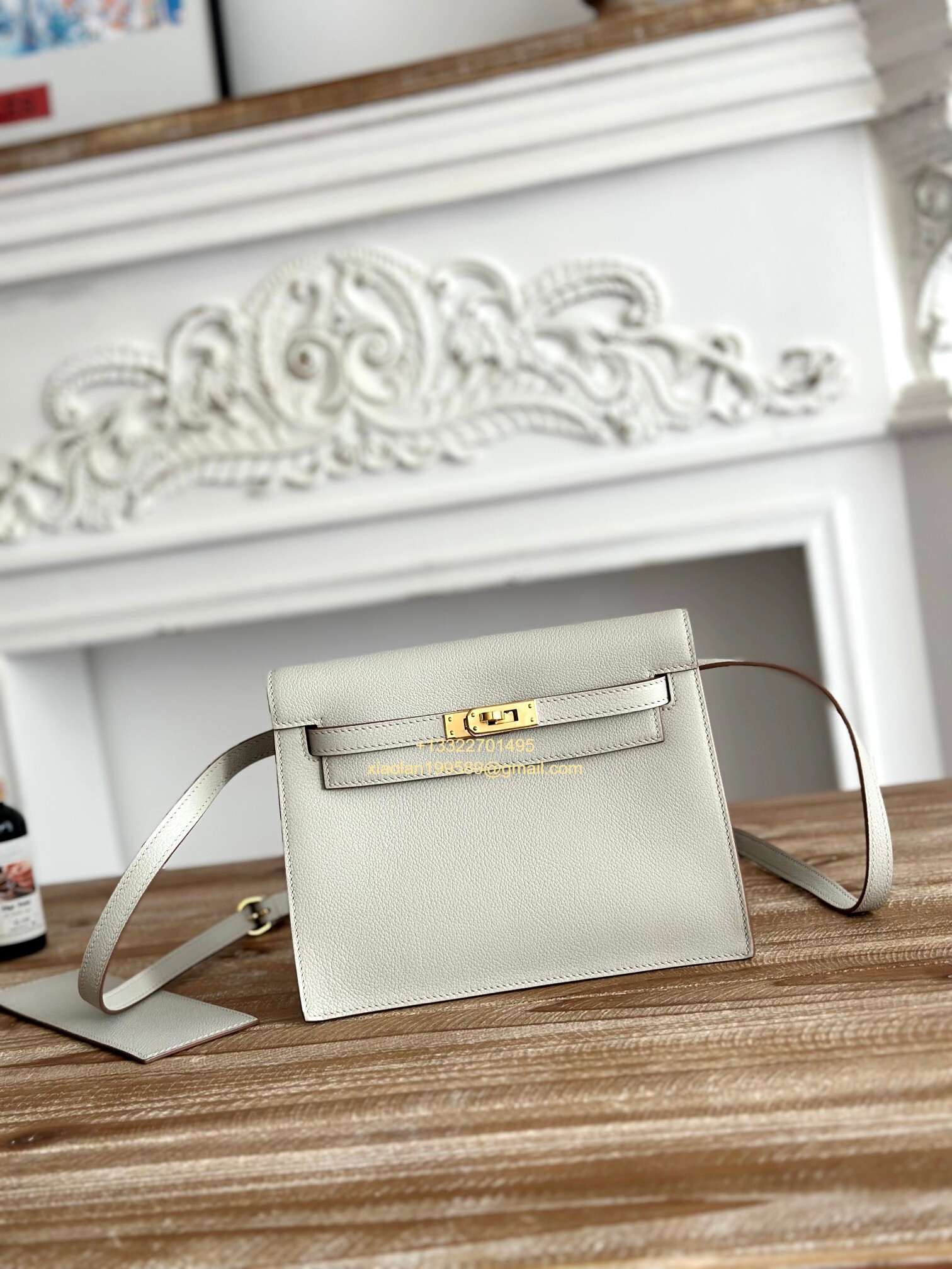 Hermès Swift Kelly Danse Bag in Pearl Grey, Fully Handmade High-end Customization. - Jinteng Luxury Collection bags