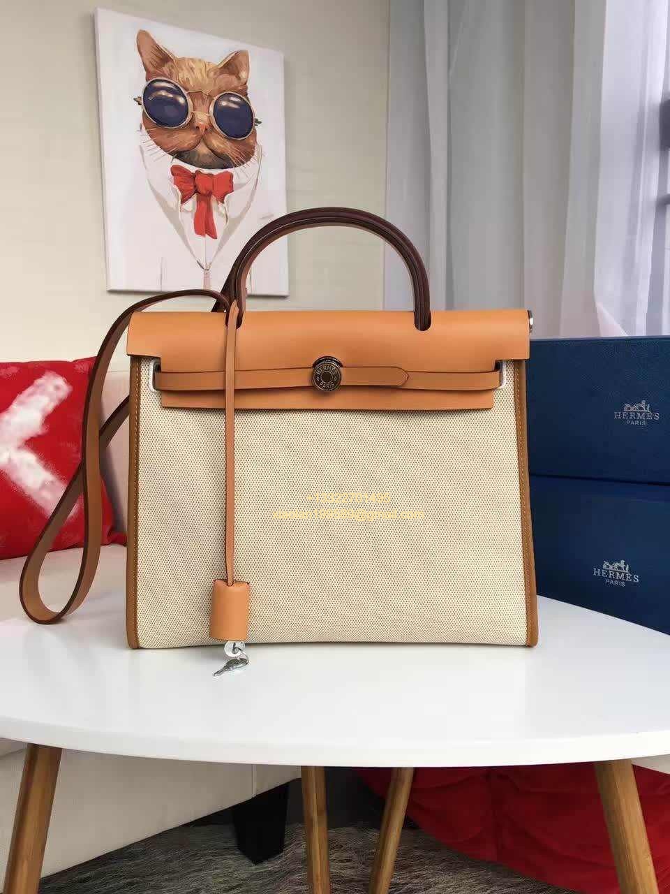 Hermès Herbag Zip 31 Bag, Original Custom Stainless Steel Hardware, French Factory Leather, Imported Double-layer High-dimensional Waterproof Canvas Material. - Jinteng Luxury Collection bags