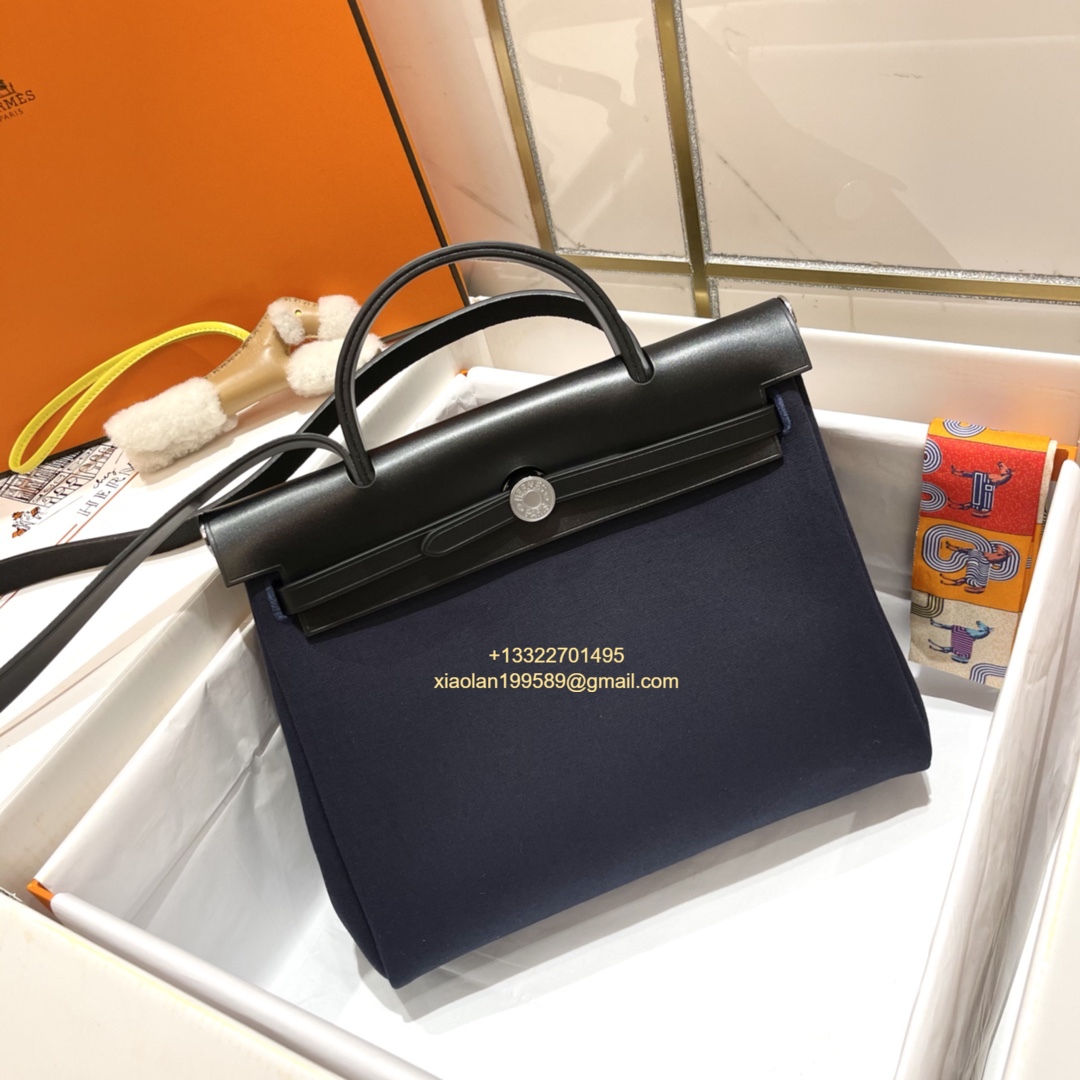 Hermès Herbag Zip 31 Bag, Original Custom Stainless Steel Hardware, French Factory Leather, Imported Double-layer High-dimensional Waterproof Canvas Material. - Jinteng Luxury Collection bags