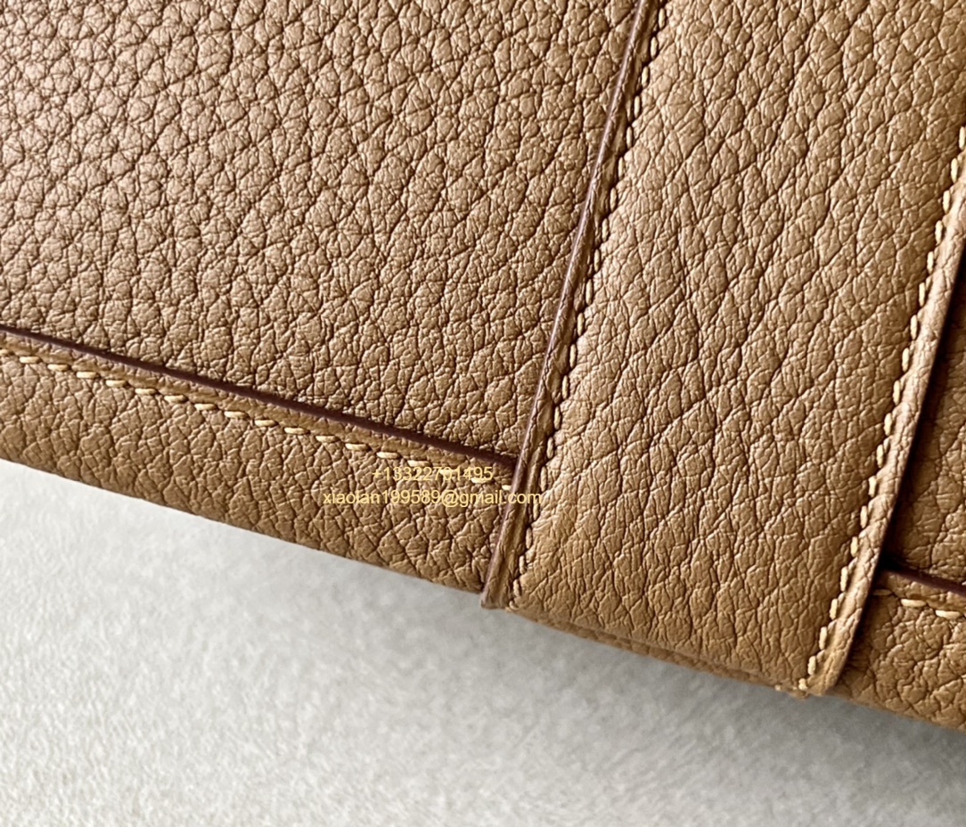 Hermès Garden Party 30/36 Bag in Negonda Calfskin, Color: Gold Brown. - Jinteng Luxury Collection bags