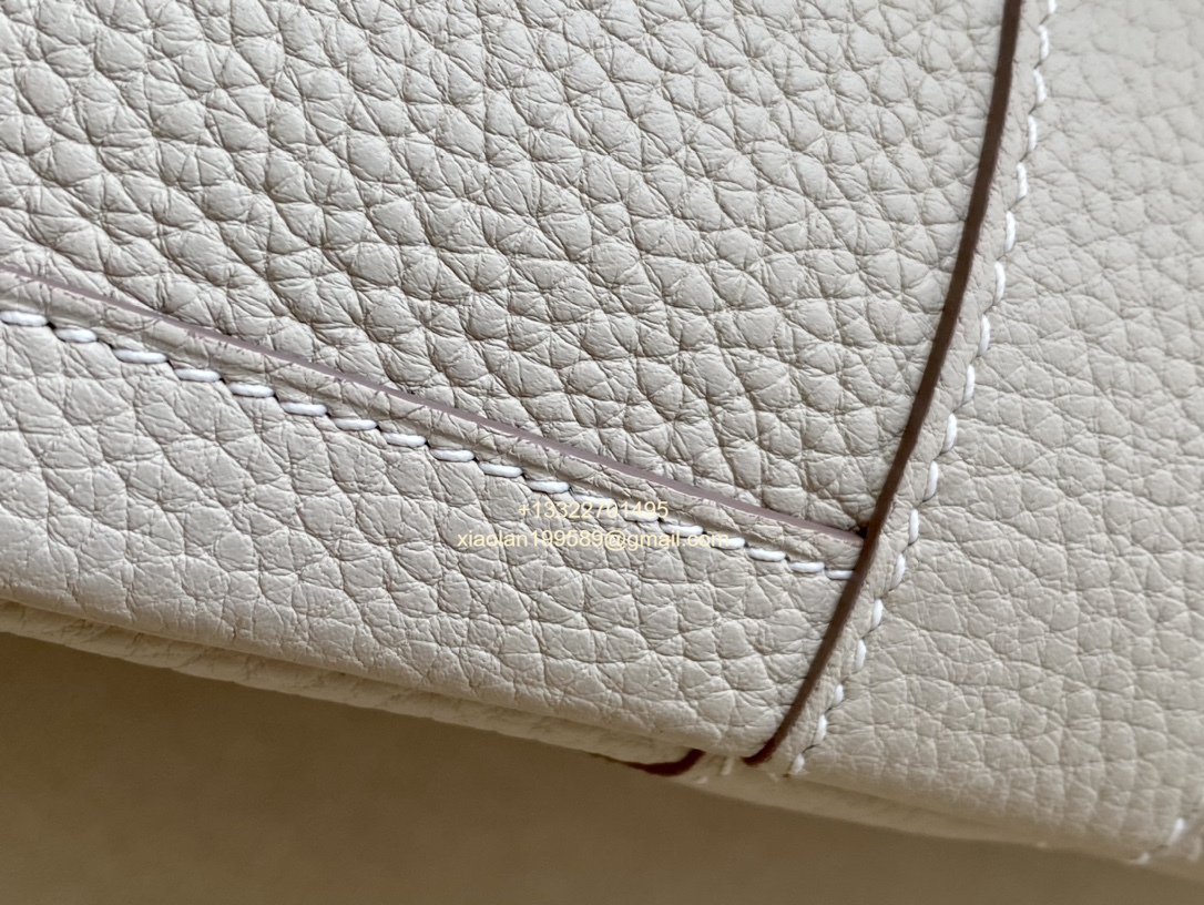 Hermès Garden Party 30/36 Bag in Negonda Calfskin, Color: Milky White. - Jinteng Luxury Collection bags