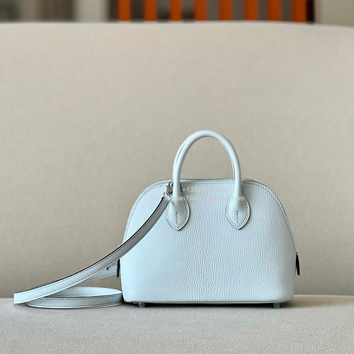 Hermès Bolide 19cm Bag in French Imported Lambskin, Fully Handmade, Holy Grail Blue - Jinteng Luxury Collection bags