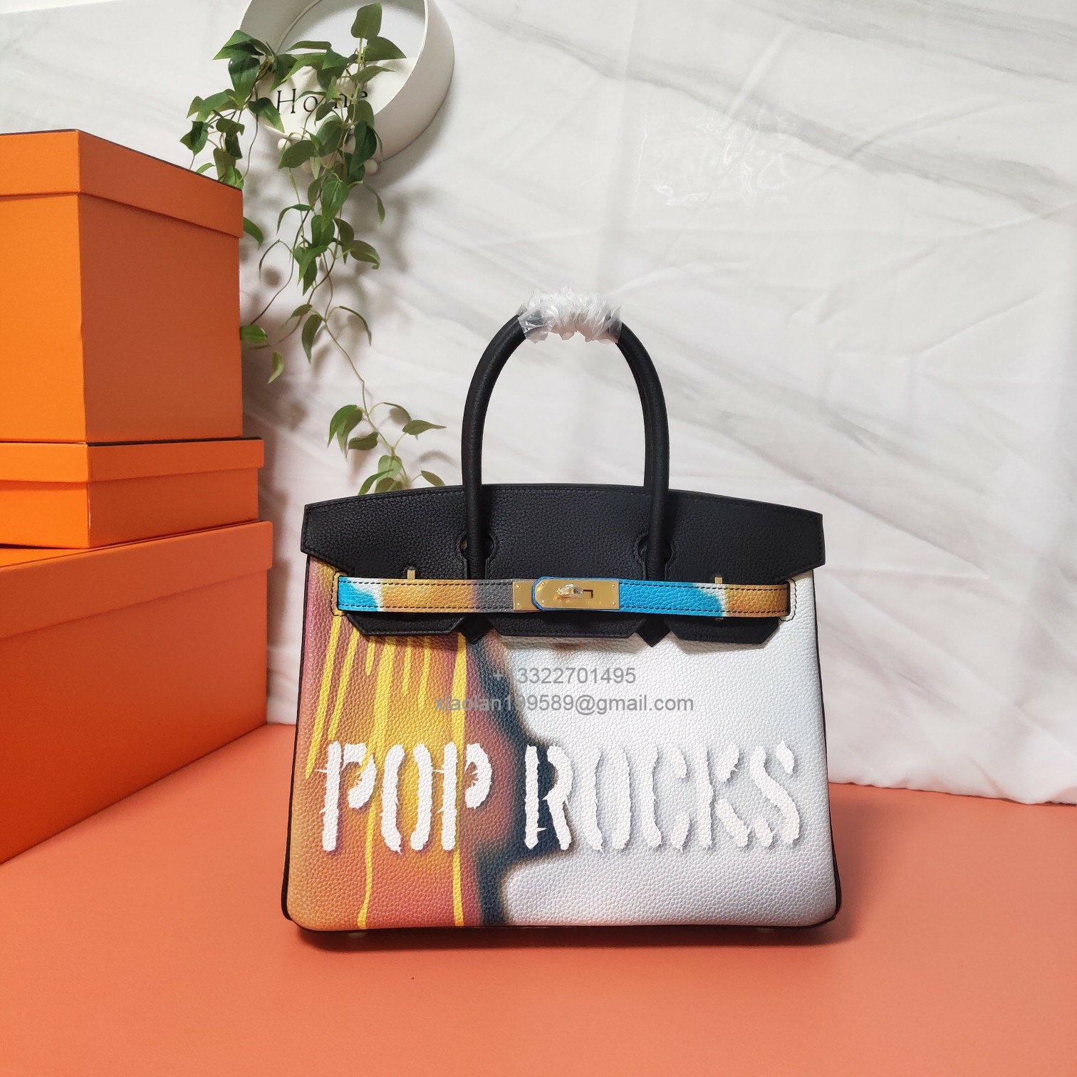 Hermès Birkin 25/30/35cm VIP Private Custom Handcrafted Bag in Togo Leather with Hand-Painted Design. - Jinteng Luxury Collection bags