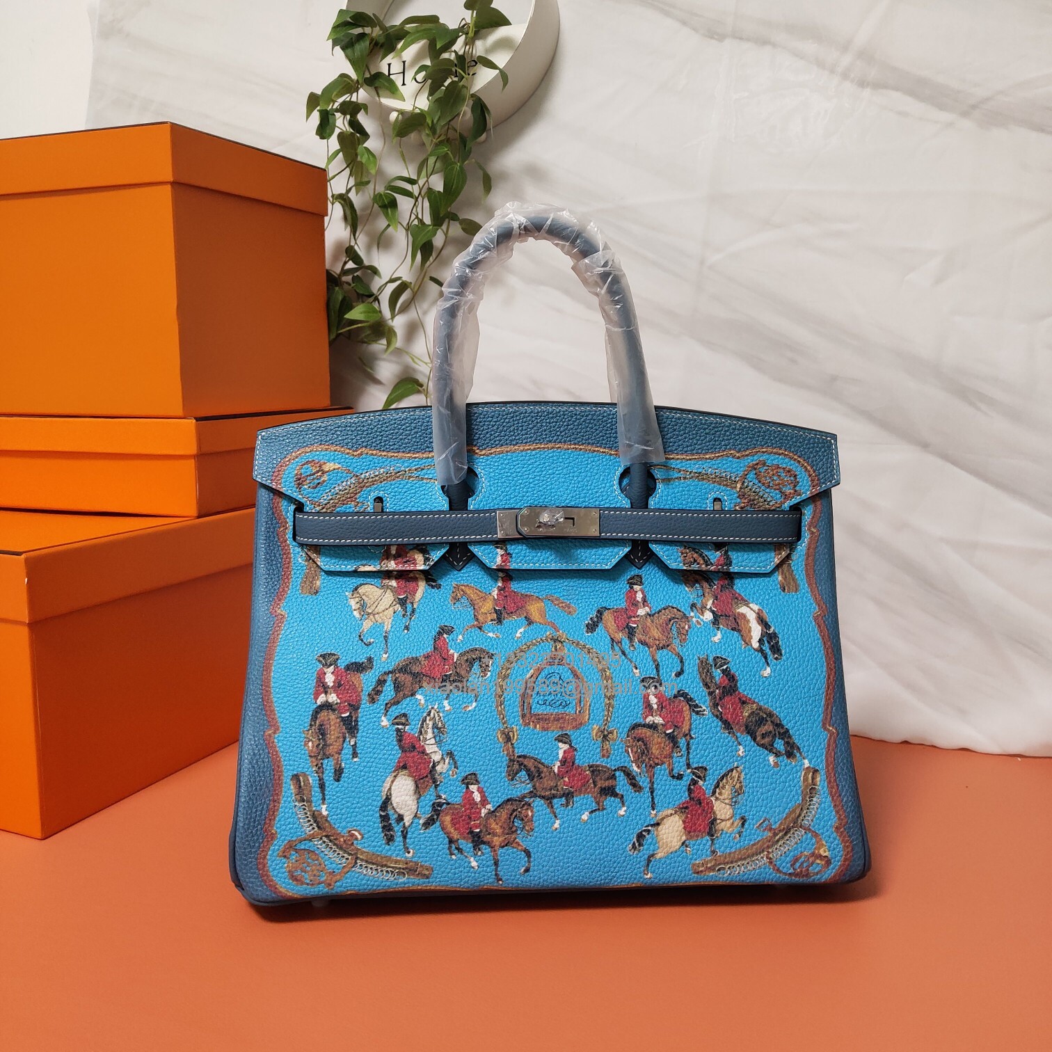 Hermès Birkin 25/30/35cm VIP Private Custom Handcrafted Bag in Togo Leather with Hand-Painted Design. - Jinteng Luxury Collection bags