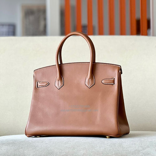 Hermès Birkin 25/30/35cm, handcrafted with imported French SWIFT leather –Gold Brown - Jinteng Luxury Collection bags