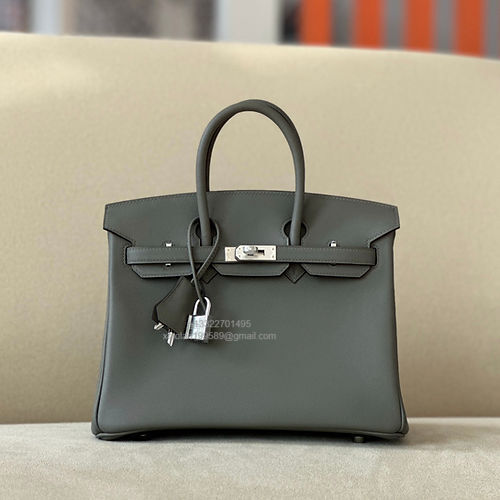Hermès Birkin 25/30/35cm, handcrafted with imported French SWIFT leather – Cloudy Grey - Jinteng Luxury Collection bags