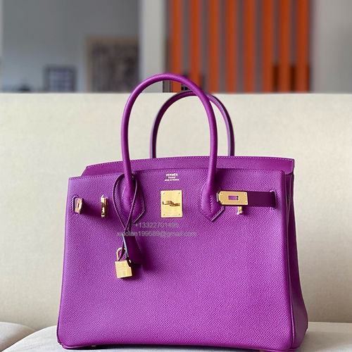 Hermès Birkin 25/30/35cm, handcrafted with imported French Epsom leather – Anemone Purple - Jinteng Luxury Collection bags