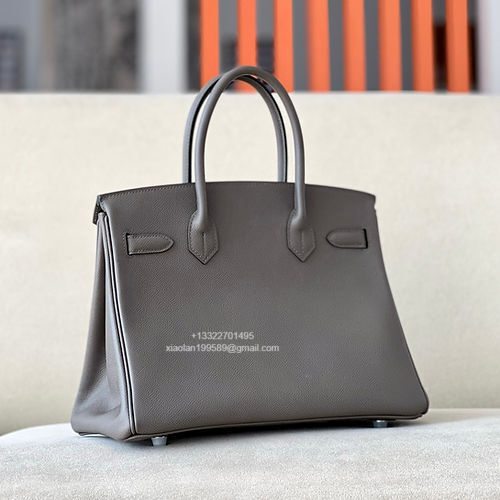 Hermès Birkin 25/30/35cm, handcrafted with imported French Epsom leather – Tin Grey - Jinteng Luxury Collection bags
