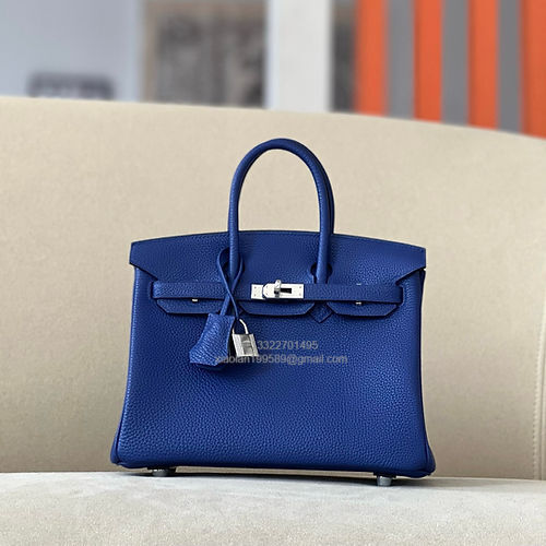 Hermès Birkin 25/30/35cm, handcrafted with togo leather –Electric Blue - Jinteng Luxury Collection bags