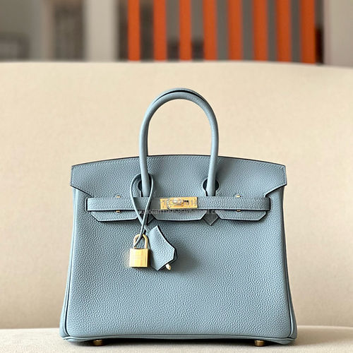 Hermès Birkin 25/30/35cm, handcrafted with togo leather –Linen Blue - Jinteng Luxury Collection bags