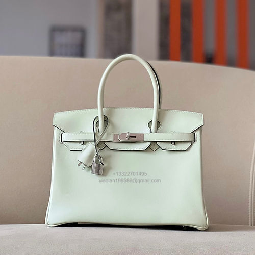 Hermès Birkin 25/30/35cm, handcrafted with imported French SWIFT leather –Bubble Green - Jinteng Luxury Collection bags