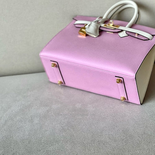 Hermès Birkin 25/30/35cm, handcrafted with imported French Epsom leather – Mauve Sylvestre / Cream White - Jinteng Luxury Collection bags