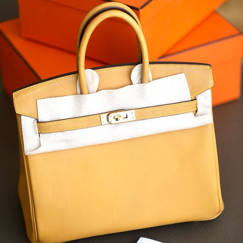 Hermès Birkin 25/30/35cm in Imported Saddle Leather, Handcrafted – Color: Chick Yellow - Jinteng Luxury Collection bags