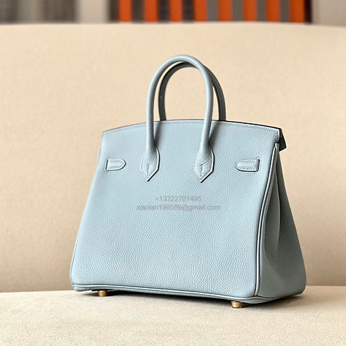 Hermès Birkin 25/30/35cm, handcrafted with togo leather –Linen Blue - Jinteng Luxury Collection bags